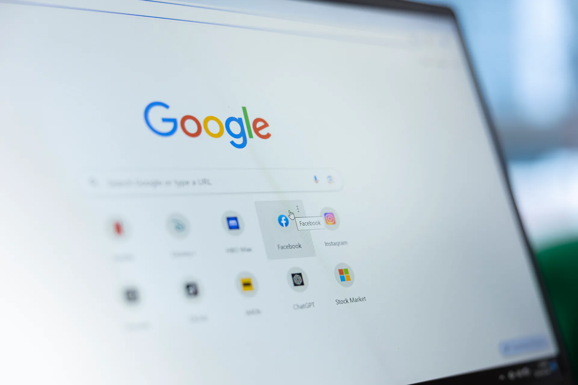 Pantalla de Google utilizada para realizar una búsqueda orgánica